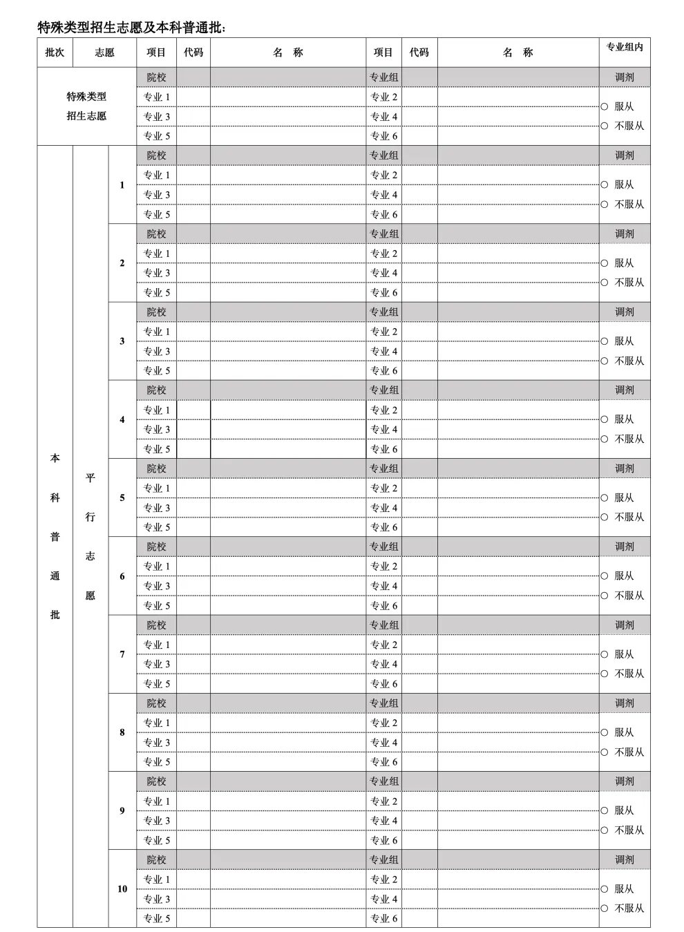 北京市2024年普通高等学校招生志愿填报须知