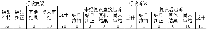 政府信息公开行政复议、行政诉讼情况